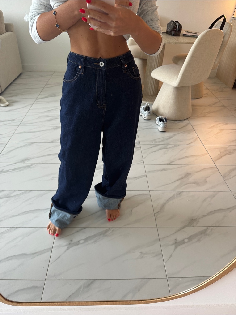 Wide leg jeans